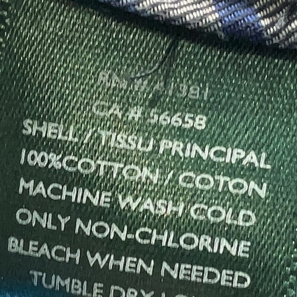 Ralph Lauren Blue & White Plaid Button Down Shirt Relaxed Notched Collar Size XL - Picture 7 of 8